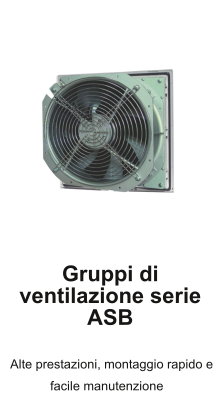 Gruppi di ventilazione serie ASB